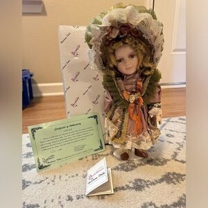 Heirloom dolls  home decor porcelain Darlene doll